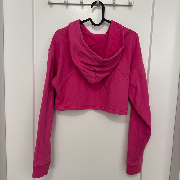 Lululemon All Yours Cropped Hoodie, Sonic Pink, Size 6 - Picture 3 of 5